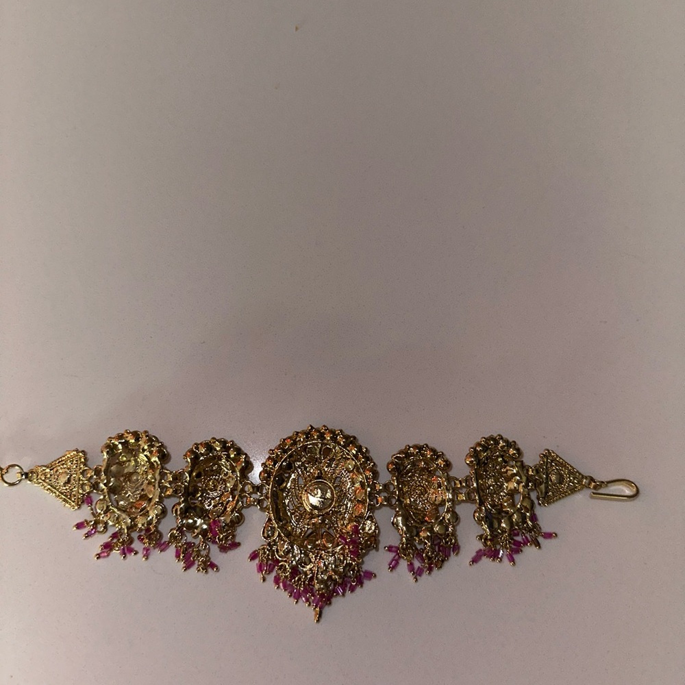 Indian Bollywood wedding party bajuband crystal armlet arm band jewelry - Picture 5 of 6